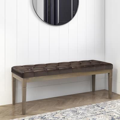 WYNDENHALL Hopewell 48 inch Wide Traditional Rectangle Ottoman Bench