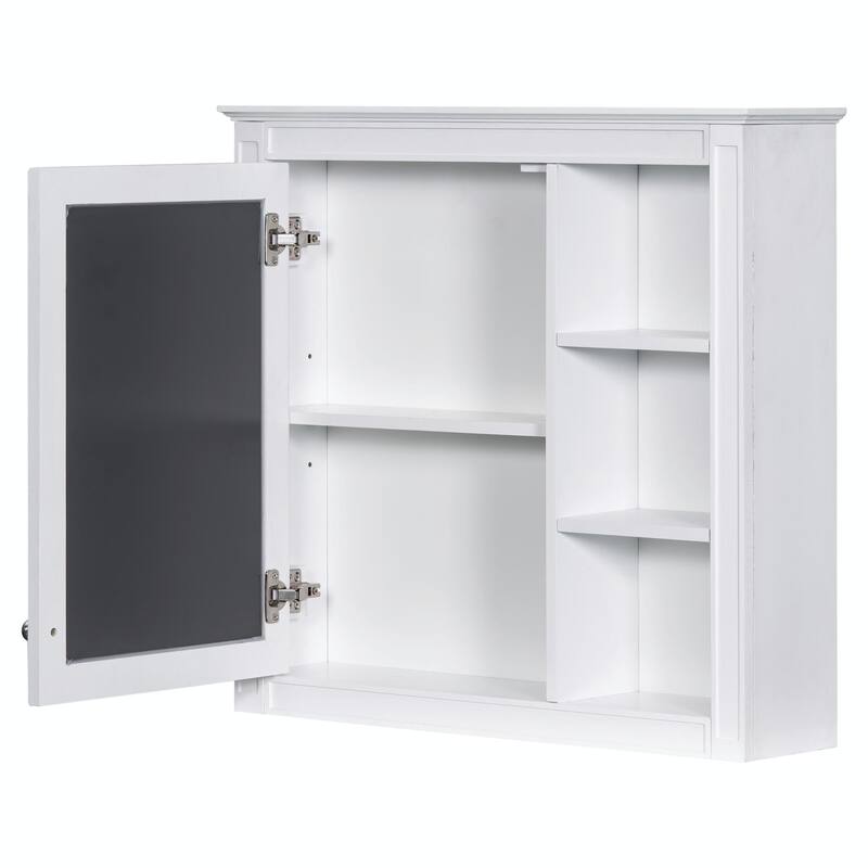 30'' x 28'' Modern Wall Mounted Bathroom Storage Cabinet with Mirror