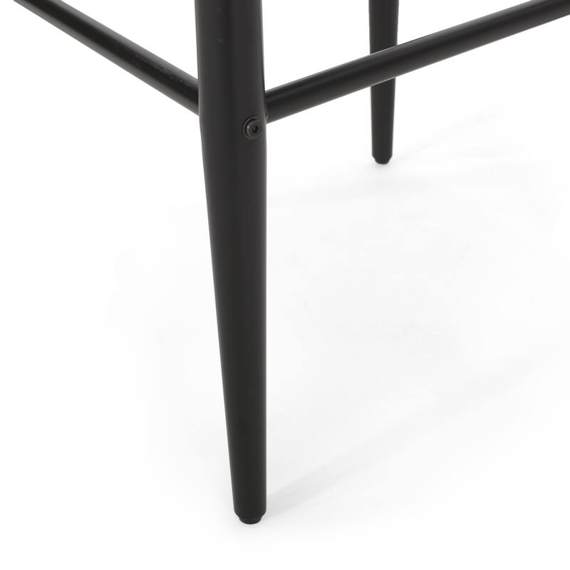 Counter Height Bar Stools Set of 2, Dining Bar Stool with Upholstered Seats, Kitchen Island Chairs with Backs and Iron Legs