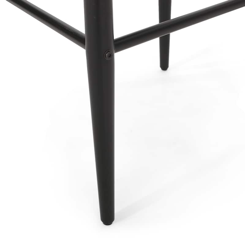 Iron Art Frame High Barstool, Open Backrest Bar Chair Set, Kitchen Island Dining Chair, Counter Jewelry Chair (Set of 2)