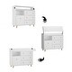 preview thumbnail 10 of 12, White Dresser Combo Chest Baby Changing Station Easy Diaper Changes