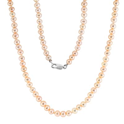 EFFY 925 Silver Peach Freshwater Pearl Necklace - 18 Inch