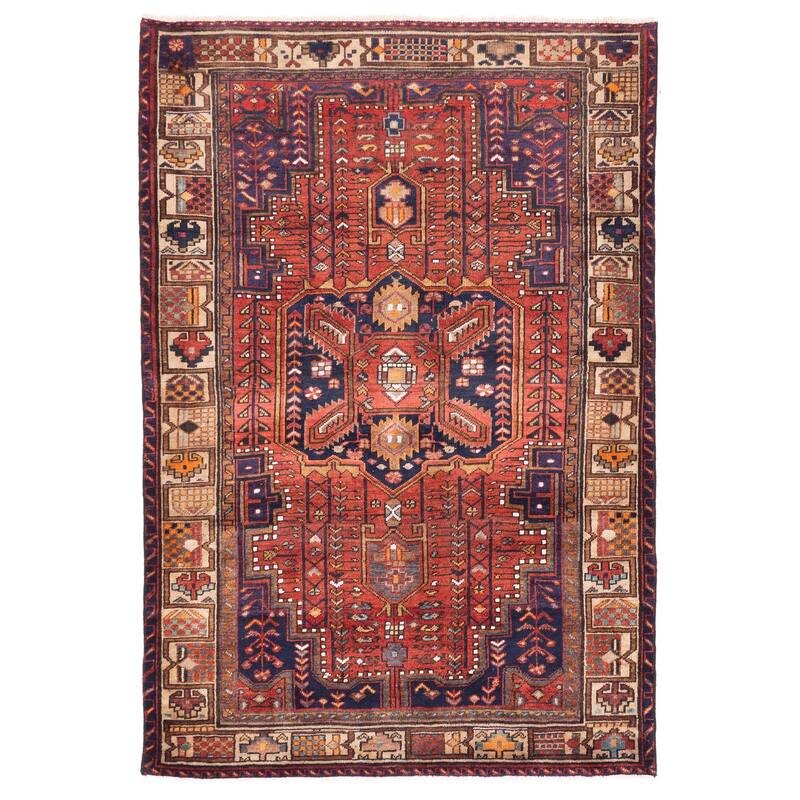 ECARPETGALLERY Hand-knotted Anadol Red Wool Rug - 5'4 x 7'10