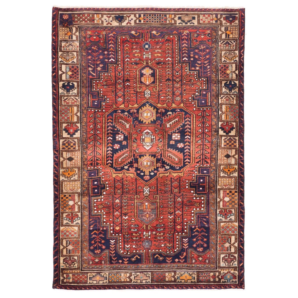 ECARPETGALLERY Hand-knotted Anadol Red Wool Rug - 5'4 x 7'10