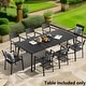 preview thumbnail 8 of 67, Pellebant Patio Dining Table Rectangular Aluminum Outdoor Table