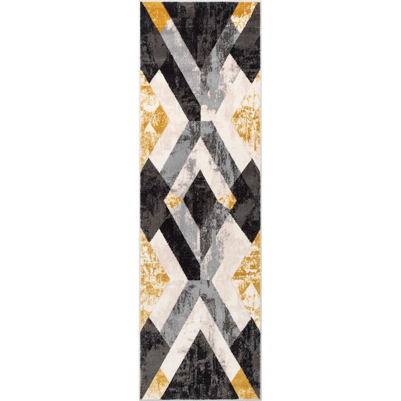 Well Woven Good Vibes Rosa Modern Geometric Area Rug