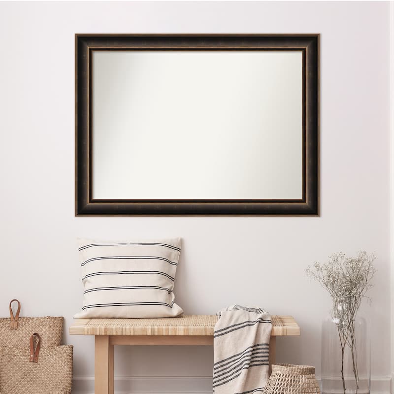 Villa Oil Rubbed Bronze Non-Beveled Wood Framed Wall Mirror - Villa Oil Rubbed Bronze