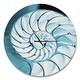 preview thumbnail 2 of 8, Designart 'Chambered Nautilus Shell' Oversized Coastal Wall CLock