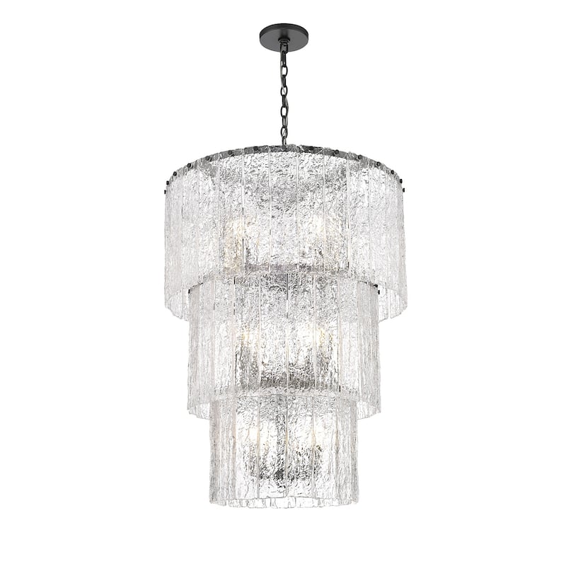 Z-Lite 1943-36 Glacier 12 Light 28" Wide Waterfall Chandelier