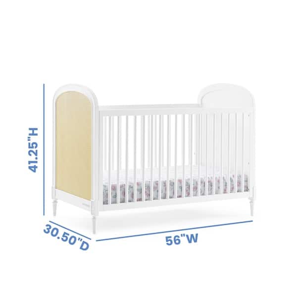 dimension image slide 3 of 4, Madeline 4-in-1 Convertible Crib, Greenguard Gold Certified