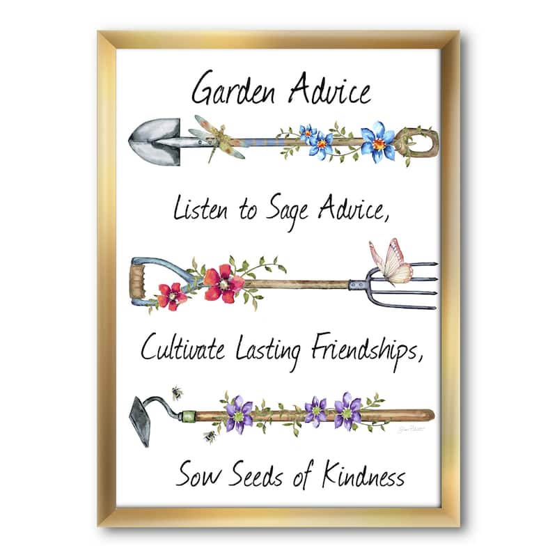 Designart "Garden Inspiration-D" Cottage Framed Art Print