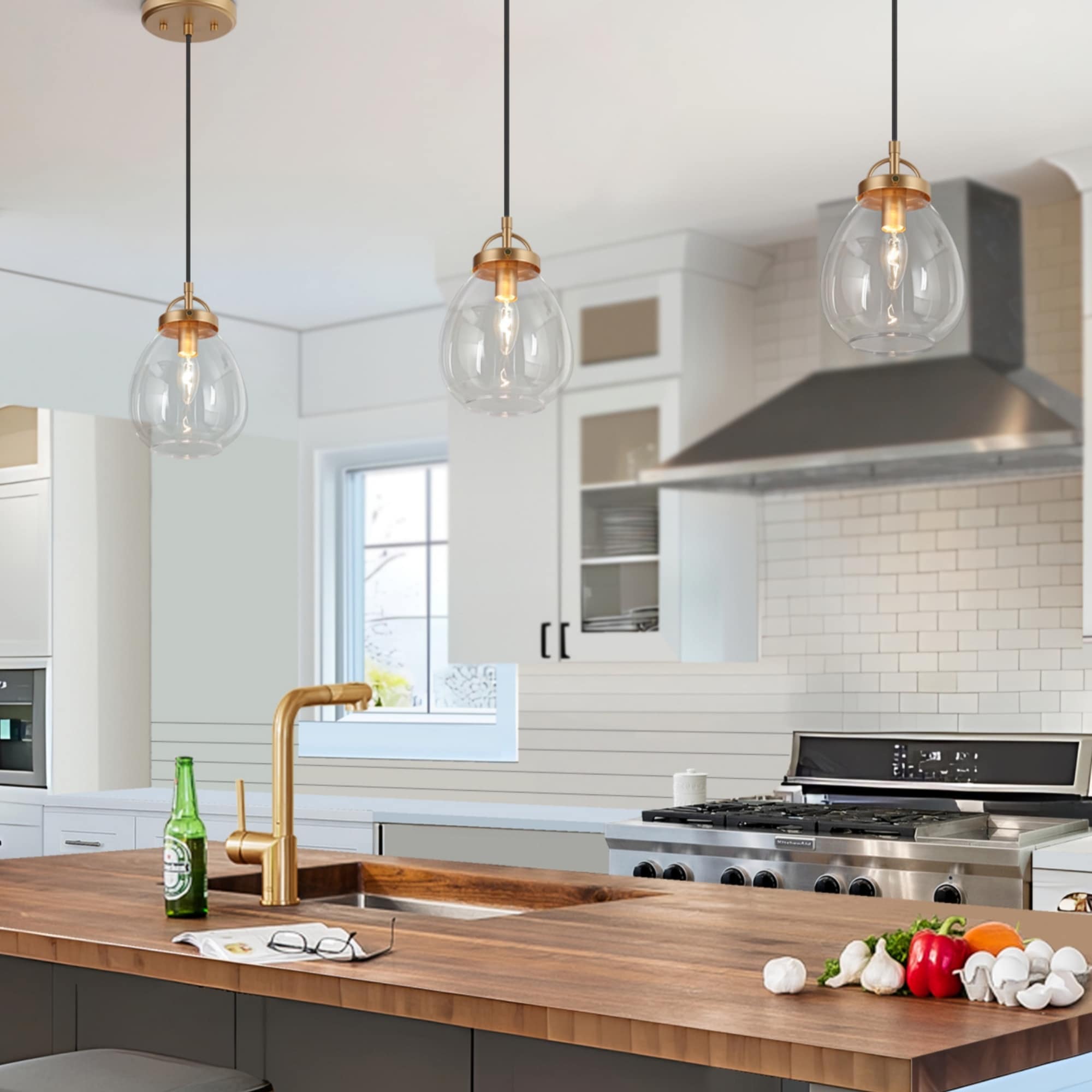 Clear glass pendant shades online