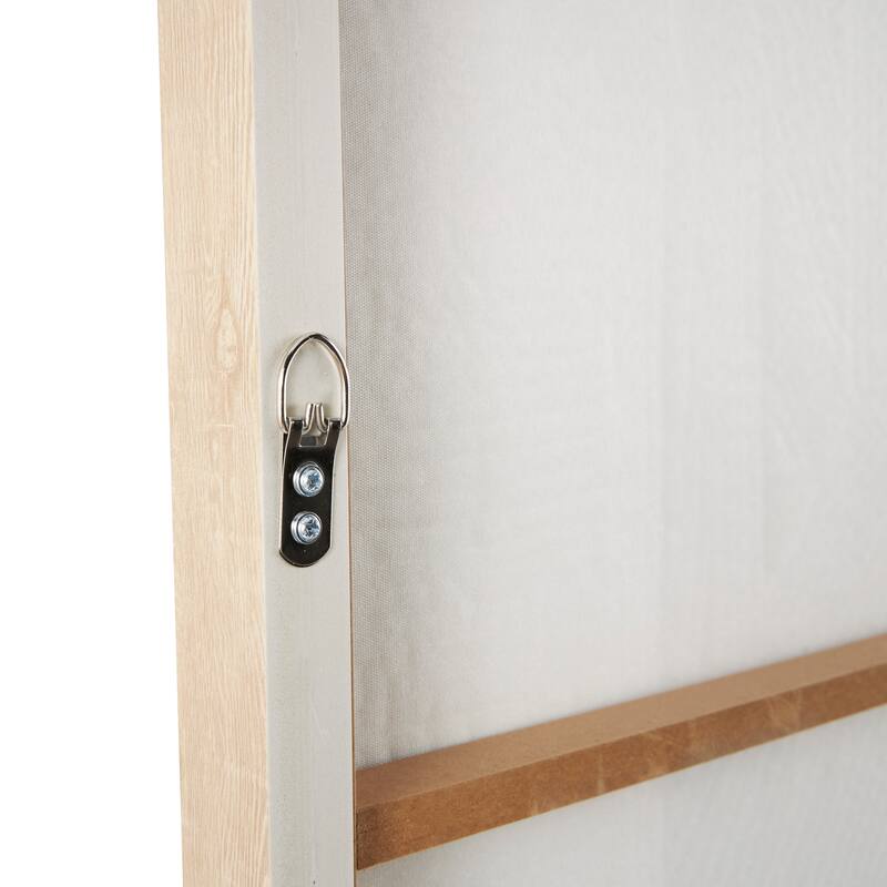 Gray Wooden Textured Abstract Framed Wall Art with Wooden Frame and Black Distressing