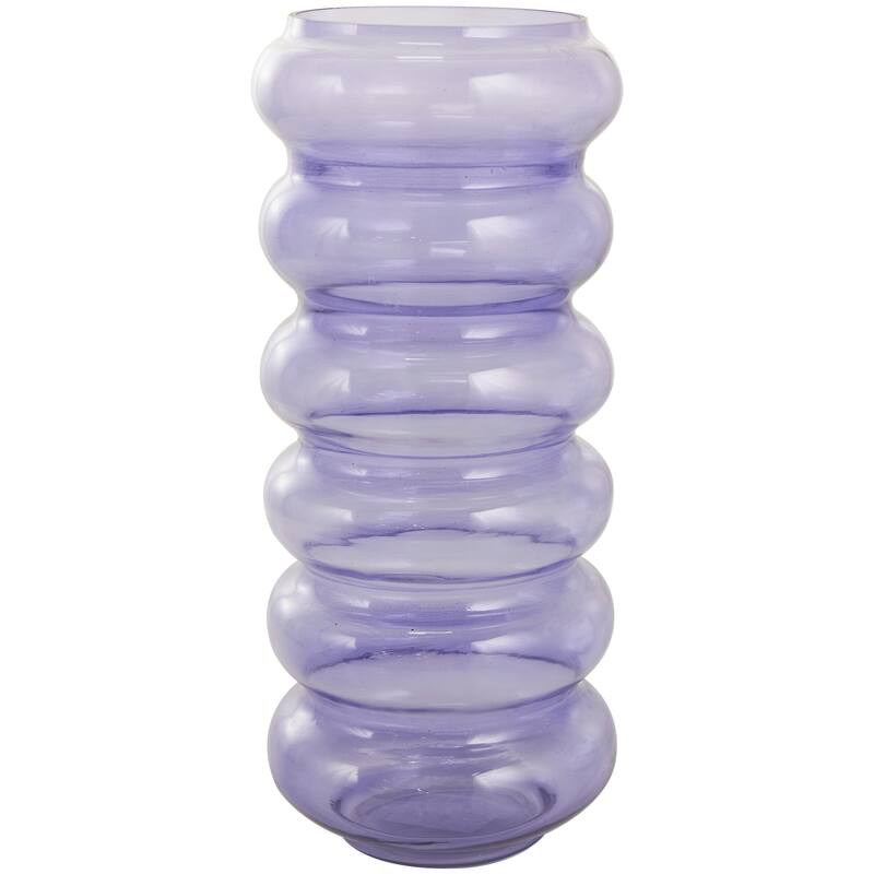 Purple Glass Bubble Decorative Vase (Set of 2)