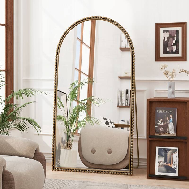Iron Arch Retro Full Length Mirror With Supporting Feet
