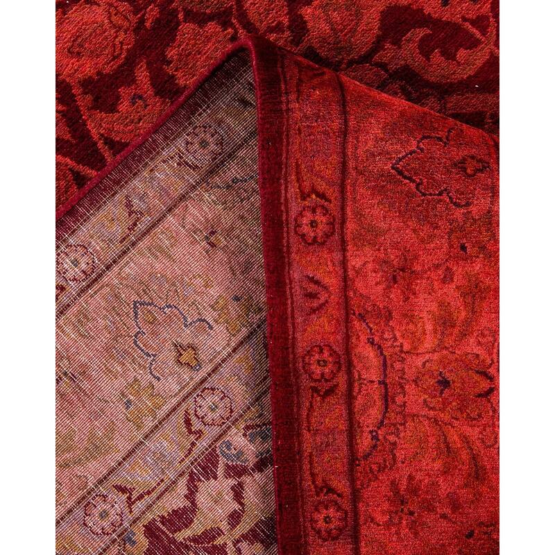 Fine Vibrance, One-of-a-Kind Hand-Knotted Area Rug - Red, 4' 2" x 6' 3" - 4' 2" x 6' 3"