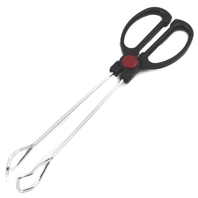 Chef Craft 12" Long Buffet Serving Tongs with Cool-Touch Plastic Handles - 1 Pack