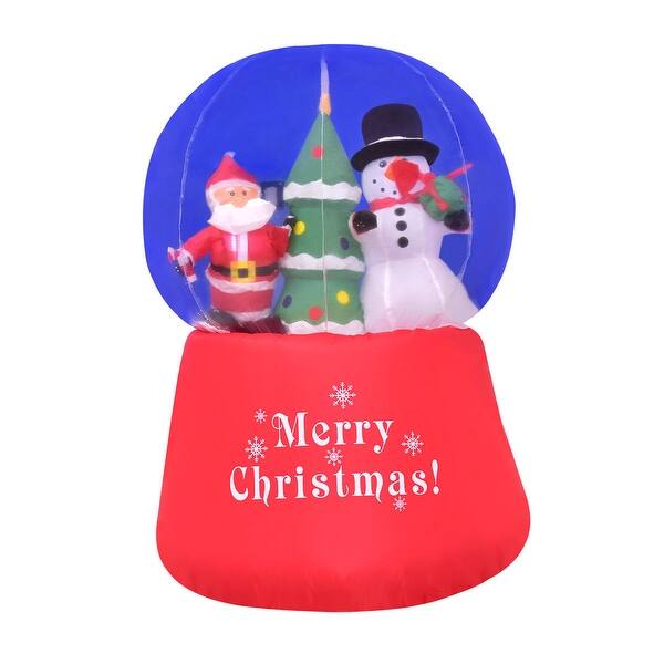 Shop Gymax 5ft Inflatable Snow Globe Airblown Christmas Decoration