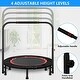preview thumbnail 6 of 5, 40 Inch Mini Exercise Trampoline Foldable with Adjustable Handle Max Load 440lbs for Adults or Kids