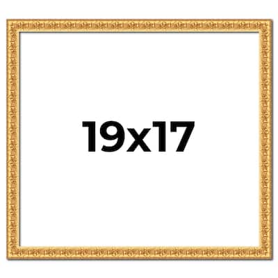 19x17 Frame Gold Real Wood Picture Frame Width 1 inches | Interior