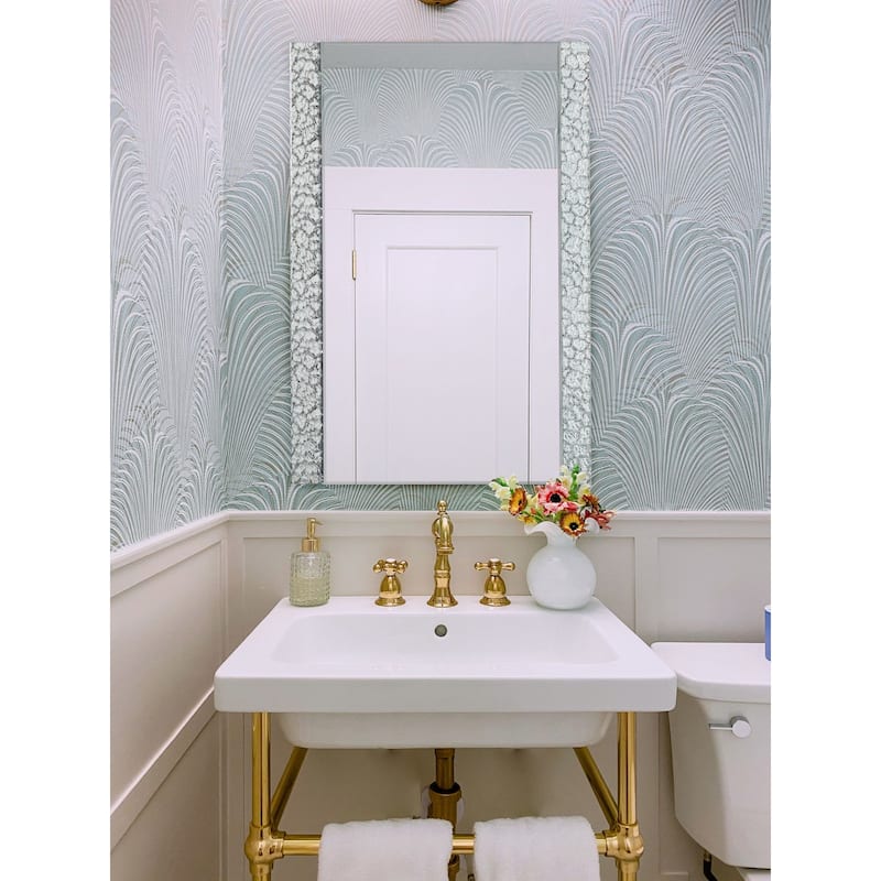 Glam Frameless Bathroom Vanity Mirror - 31.5Hx23.6Wx.5D