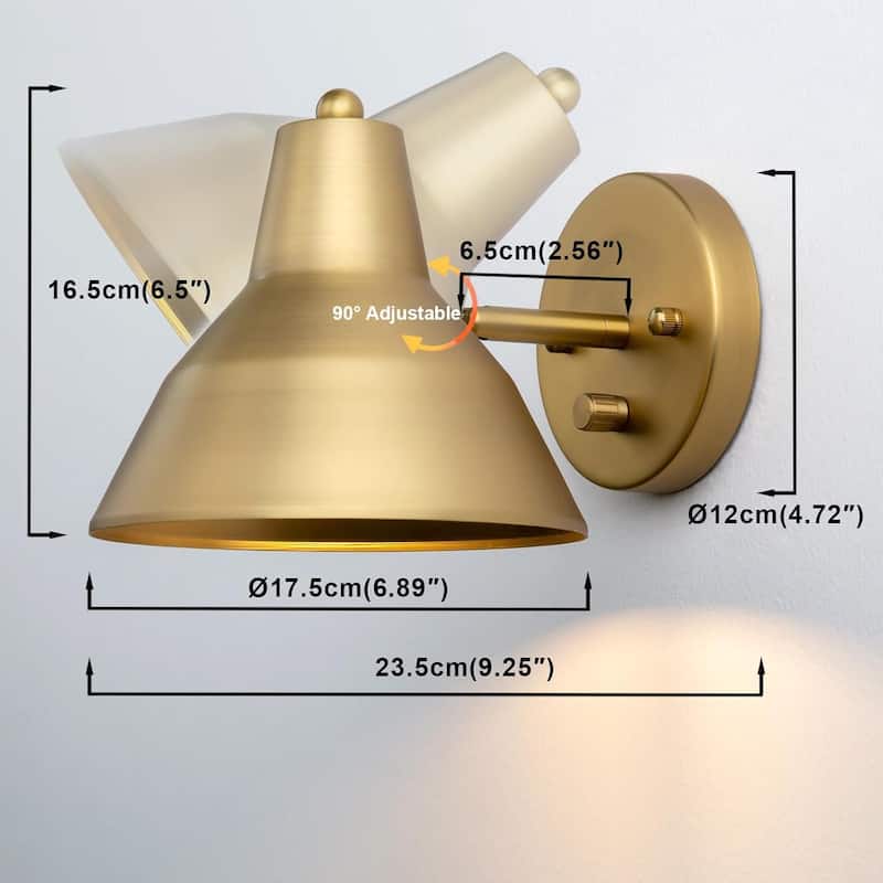 1-light bedroom light antique mount light metal wall light