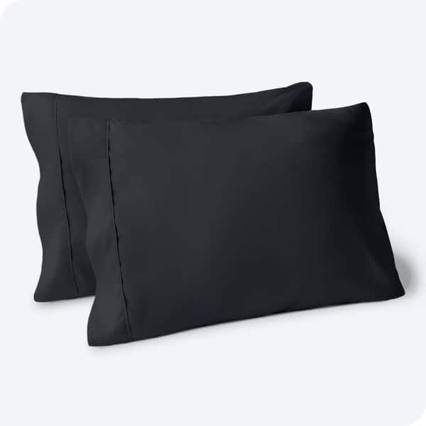 slide 2 of 5, Bare Home Double Brushed Pillowcase Set (Set of 2) King - Black