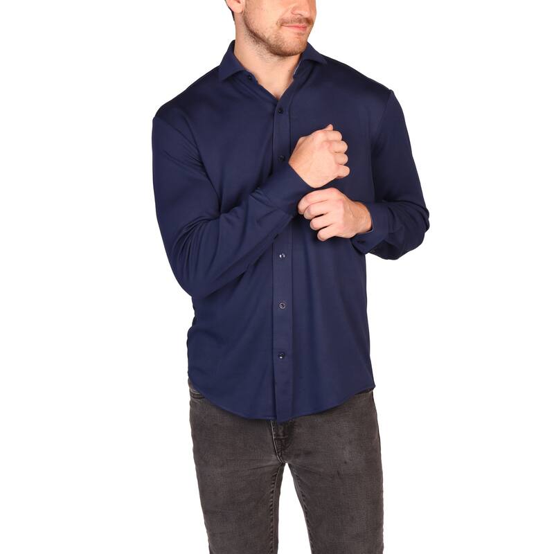 Tailorbyrd Men's Classic Fit Modal Button-Down Shirt