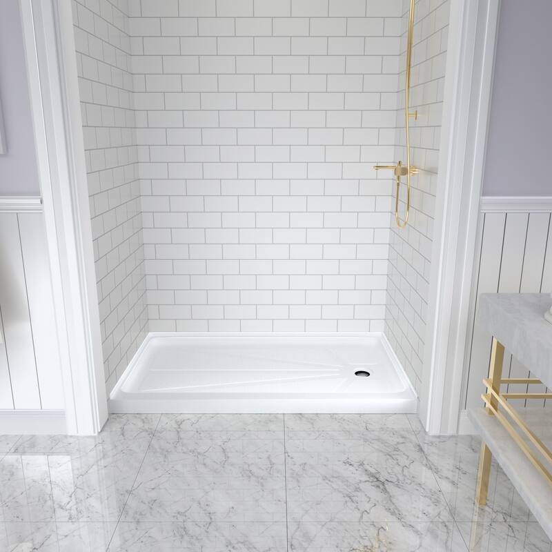 i-Homare 32" X 60" Right Drain Single Threshold Rectangular Shower Base