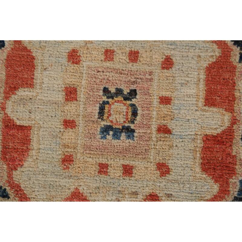 Vegetable Dye Heriz Serapi Oriental Accent Rug Handmade Wool Carpet - 3'1"x 4'1"