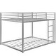preview thumbnail 3 of 11, Full over Full Metal Bunk Bed, Low Bunk Bed with Ladder