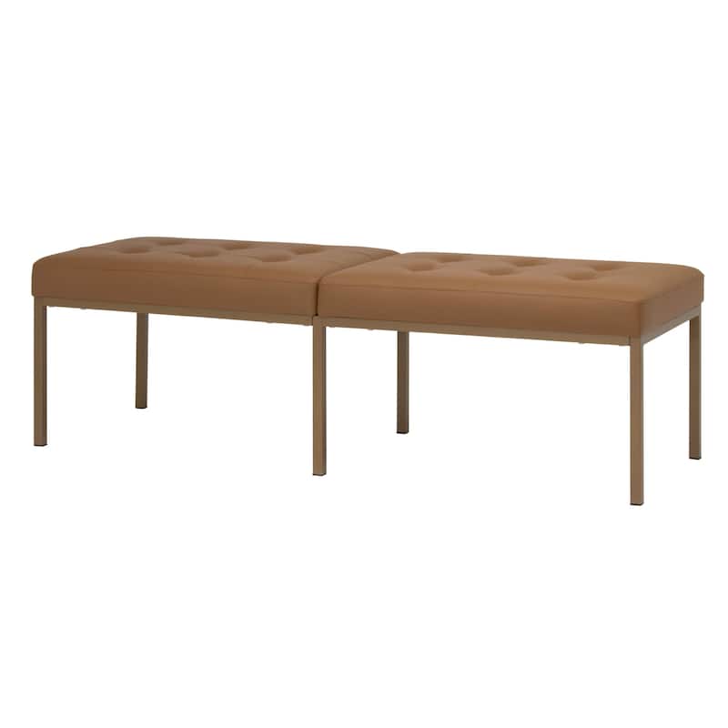 Camber 60'' Bench, Tufted Bonded Leather Bench
