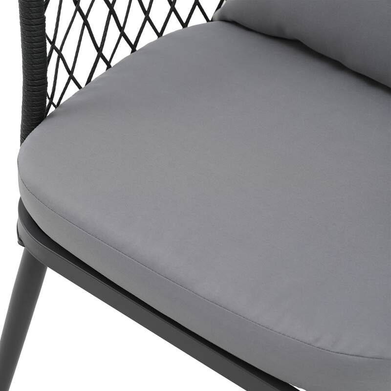 Outdoor 2 Piece Patio Chair Design with Wicker Dining Chairs