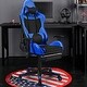 preview thumbnail 38 of 56, Costway Massage Gaming Chair Reclining Racing Office Computer Chair