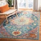 SAFAVIEH Crystal Floretta Vintage Boho Medallion Rug - 2'2" x 5' - Teal/Rose
