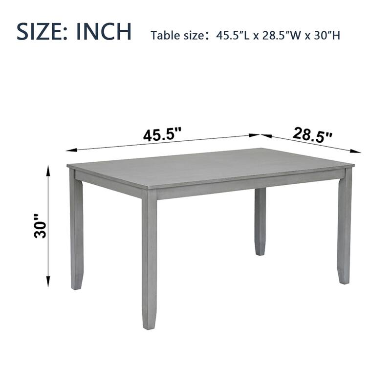 Wood Rectangular Dining Table for Small Space