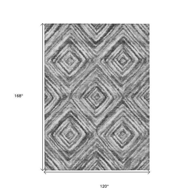 HomeRoots Geometric Transitional Rectangle Outdoor Rug