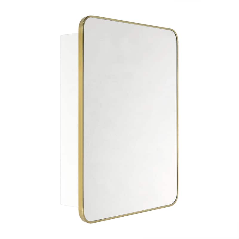 TEHOME Garnes Recessed or Surface Mount Framed Medicine Cabinet with Adjustable Shelves