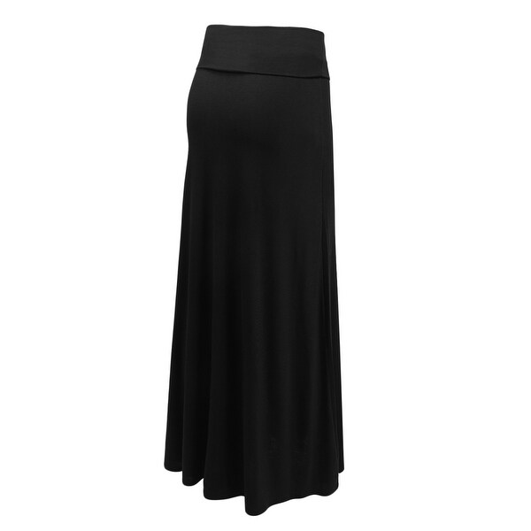 black maxi skirt jersey