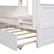 preview thumbnail 21 of 48, Elegant Full Over Full Bunk Bed, Twin Size Trundle with Removable Casters, Split into Two Separate Beds, Space-saving, Gray