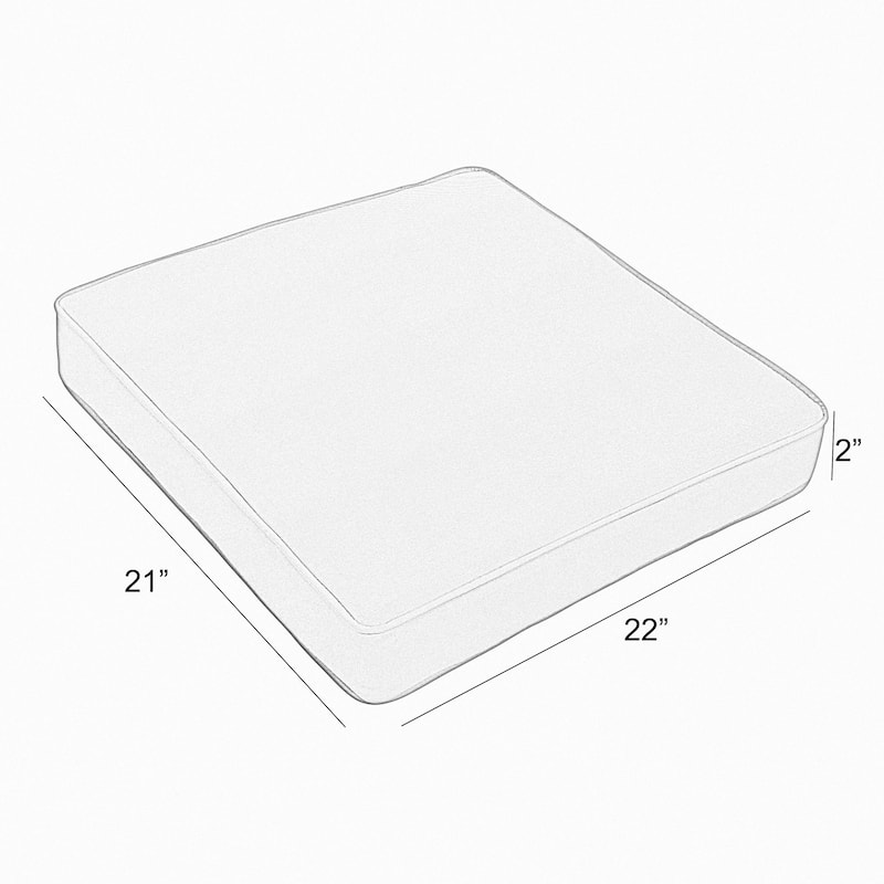 Sorra Home Sunbrella Outdoor Corded Chair Cushion