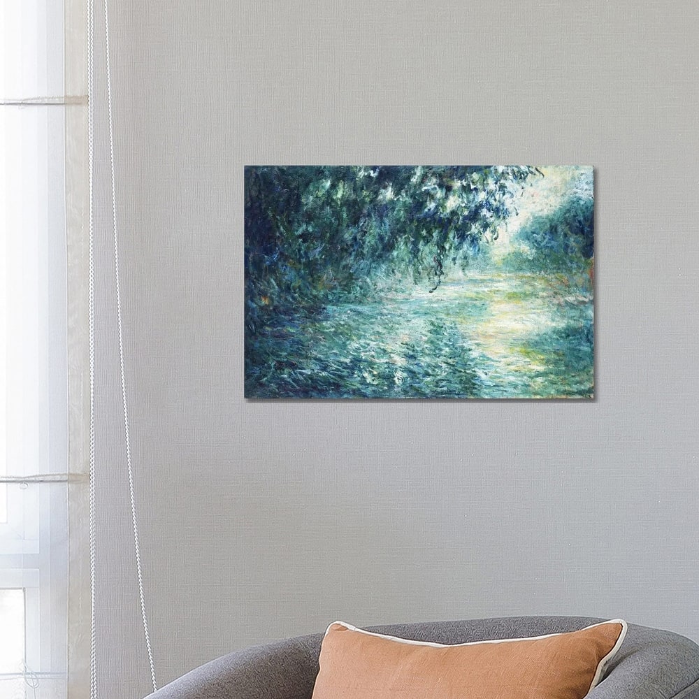 iCanvas "Morning on the Seine, near Giverny" by Claude Monet Canvas Print