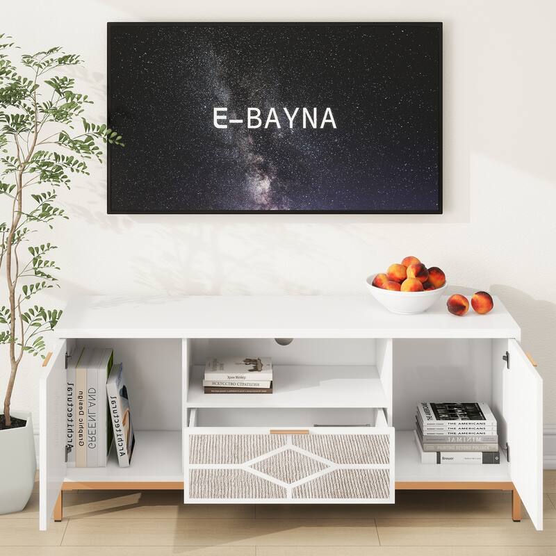 60" Wood Media Console Modern TV Stand