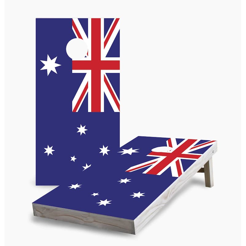 Australian Flag Cornhole Game (Choose Wraps or Boards) - 2x4 Boards (24" x 48") - Include Carrying Case