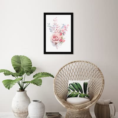 Wynwood Studio Prints Floral and Botanical Soft Pastel Floral Pink and Modern & Contemporary Wall Art Canvas Print