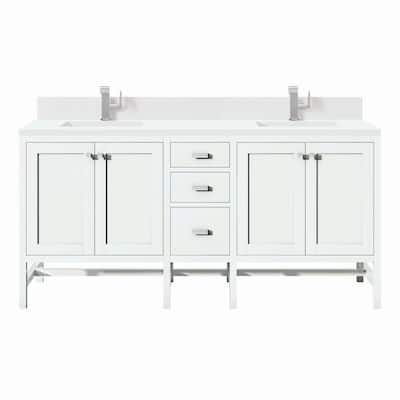 James Martin Vanities E444-V72-1WZ Addison 72" Double Basin Wood