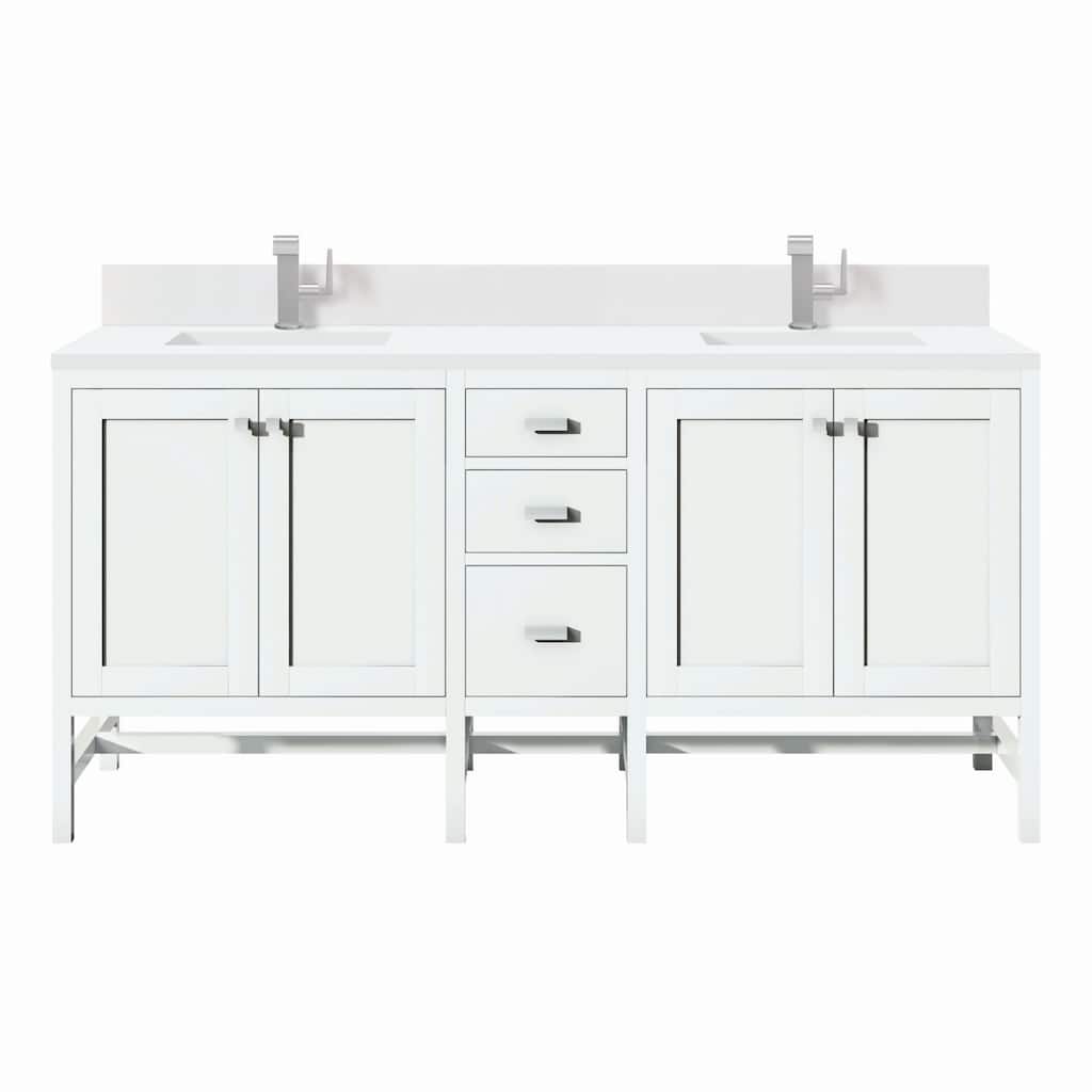 James Martin Vanities E444-V72-1WZ Addison 72" Double Basin Wood