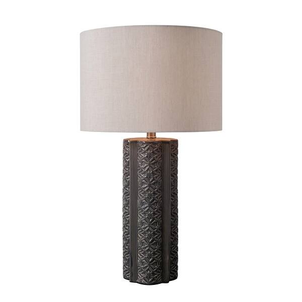 Kenroy Home 33160GRY Filigree Table Lamp Glossy Gray Ceramic Finish Kenroy Home 33160GRY Filigree Table Lamp Glossy Gray Ceramic Finish