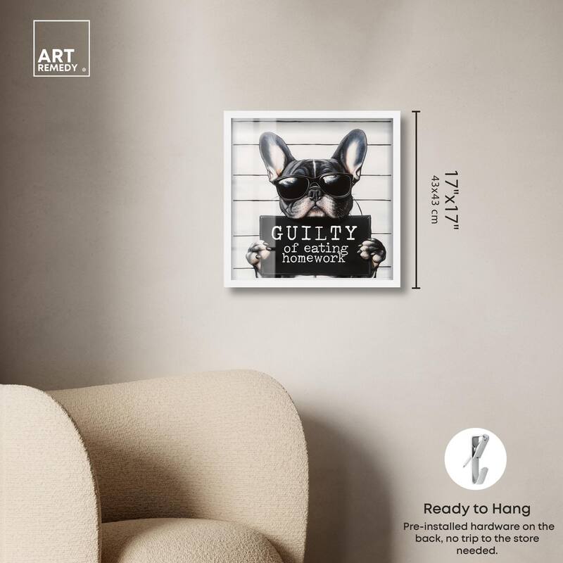 Guilty of Eating Homework Shadowbox by Art Remedy