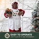 preview thumbnail 6 of 14, Fraser Hill Farm 3-Ft. Music and Motion African American Mrs. Claus with Apron - Animated Indoor Holiday Home Decor